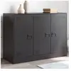 vidaXL Buffet noir 99x39x73 cm acier