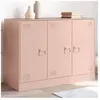 vidaXL Buffet rose 99x39x73 cm acier