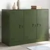 vidaXL Buffet vert olive 99x39x73 cm acier