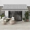 vidaXL Auvent manuel rétractable avec LED anthracite blanc 400x350 cm