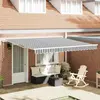 vidaXL Auvent rétractable automatique anthracite et blanc 400x300 cm