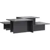 vidaXL Tables basses 2 pcs gris brillant bois d'ingénierie