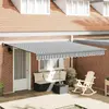 vidaXL Auvent rétractable anthracite et blanc 4x3 m tissu et aluminium