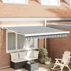 Vidaxl auvent rétractable anthraciteblanc 3x2,5 m tissu et aluminium