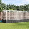 vidaXL Volière avec extension argenté 1246x207x212 cm acier