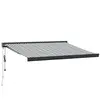 vidaXL Auvent rétractable anthracite et blanc 3,5x2,5m tissu/aluminium