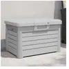 vidaXL Boîte à coussins d'extérieur gris 73x50,5x46,5 cm polypropylène