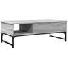 vidaXL Table basse sonoma gris 100x50x35 cm bois d'ingénierie et métal