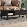 vidaXL Table basse noir 100x50x35 cm bois d'ingénierie et métal