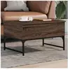 vidaXL Table basse chêne marron 70x50x40 cm bois d'ingénierie et métal