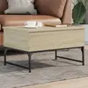 vidaXL Table basse chêne sonoma 70x50x40 cm bois d'ingénierie et métal