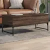 vidaXL Table basse chêne marron 100x50x40cm bois d'ingénierie et métal