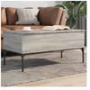 vidaXL Table basse sonoma gris 100x50x45 cm bois d'ingénierie et métal