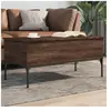 vidaXL Table basse chêne marron 100x50x45cm bois d'ingénierie et métal