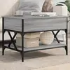 vidaXL Table basse sonoma gris 70x50x50 cm bois d'ingénierie et métal