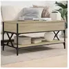 vidaXL Table basse chêne sonoma 100x50x50cm bois d'ingénierie et métal
