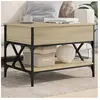 vidaXL Table basse chêne sonoma 70x50x50 cm bois d'ingénierie et métal