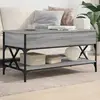 vidaXL Table basse sonoma gris 100x50x50 cm bois d'ingénierie et métal