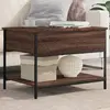 vidaXL Table basse chêne marron 70x50x50 cm bois d'ingénierie et métal