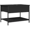 vidaXL Table basse noir 70x50x50 cm bois d'ingénierie et métal
