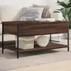 vidaXL Table basse chêne marron 100x50x50cm bois d'ingénierie et métal