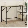vidaXL Bureau chêne sonoma 120x50x75 cm métal et bois d'ingénierie