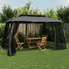 vidaXL Tonnelle avec double toit et parois en filet anthracite acier