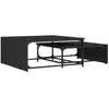 vidaXL Tables basses gigognes 2 pcs noir bois d'ingénierie et métal