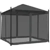 vidaXL Tonnelle avec parois en filet anthracite 2,93x2,93 m acier