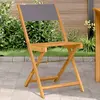 vidaXL Chaises de bistrot lot de 2 anthracite bois acacia massif tissu
