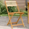 vidaXL Chaises de bistrot lot de 2 beige bois acacia et polypropylène
