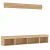 vidaXL Unités murales TV avec LED 5 pcs chêne sonoma bois d'ingénierie