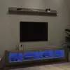 vidaXL Unités murales TV avec LED 5 pcs gris béton bois d'ingénierie