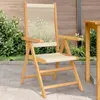 vidaXL Chaises de jardin lot de 2 beige bois d'acacia et polypropylène