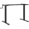 vidaXL Cadre de bureau debout noir (94-135)x60x(70-114) cm acier
