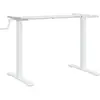 vidaXL Cadre de bureau debout blanc (94-135)x60x(70-114) cm acier