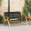 vidaXL Banc de jardin Noir 76x122x73 cm Bois d'acacia massif
