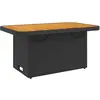 vidaXL Table de jardin noir 90x55x71 cm résine tressée et bois acacia