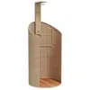 vidaXL Douche d'extérieur beige 100x100x241,5cm poly rotin bois acacia