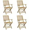 vidaXL Chaises pliables de jardin 4 pcs bois massif d'acacia