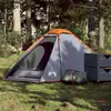 vidaXL Tente de camping à dôme 2 personnes gris et orange imperméable