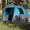 vidaXL Tente de camping tunnel 4 personnes bleu imperméable