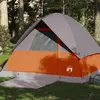 vidaXL Vidaxl Tente De Camping À Dôme 4 Personnes Gris Et Orange Imperméable