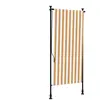 vidaXL Store roulant d'extérieur orange et blanc 100x270cm tissu acier