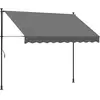 vidaXL Auvent rétractable anthracite 250x150 m tissu et acier