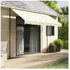 vidaXL Auvent rétractable crème 300x150 m tissu et acier