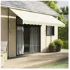 vidaXL Auvent rétractable crème 350x150 m tissu et acier