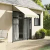 vidaXL Auvent rétractable crème 200x150 m tissu et acier