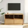 vidaXL Meuble TV SAUDA chêne 99x43x55 cm bois de pin massif