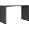 vidaXL Table de jardin et dessus en bois d'acacia noir résine tressée
